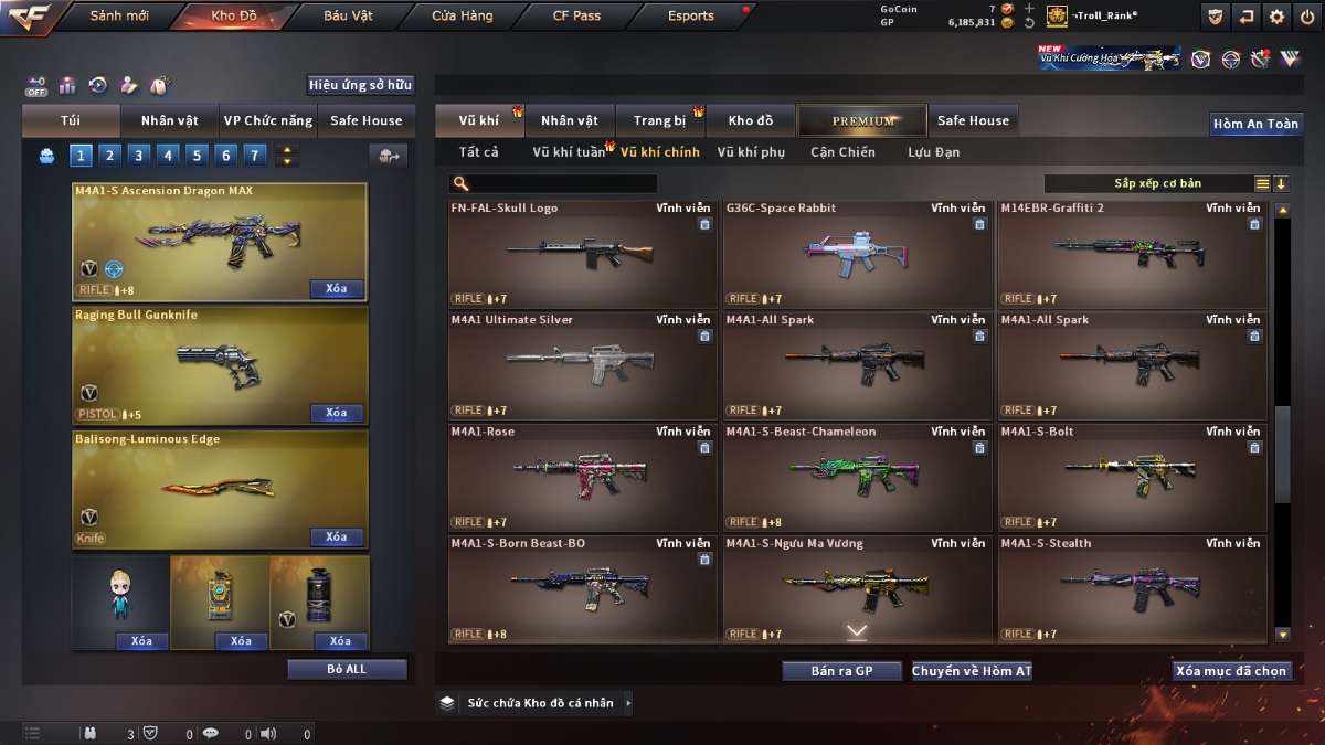 shop acc cf uy tin gia re